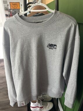 New Balance Gray Crewneck Sweatshirt Seoul South Korea